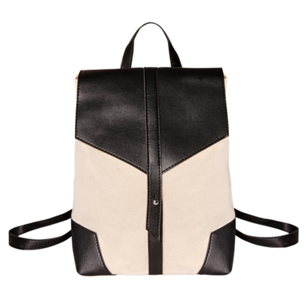 Deux Lux Black and Cream Backpack new!
